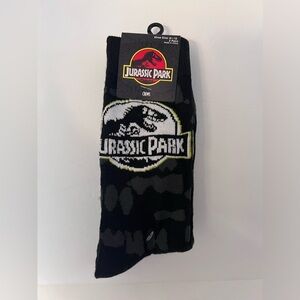 Novelty Socks Jurassic Park Mens Crew World Dinosaur T-Rex 6 1/2-12 NWT 2 pack